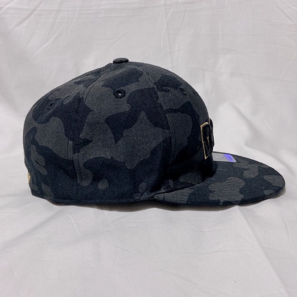 DGK Flat Bill Skate Hat. Size 7 1/4. Black & Gray Camo and Gold - Picture 8 of 8